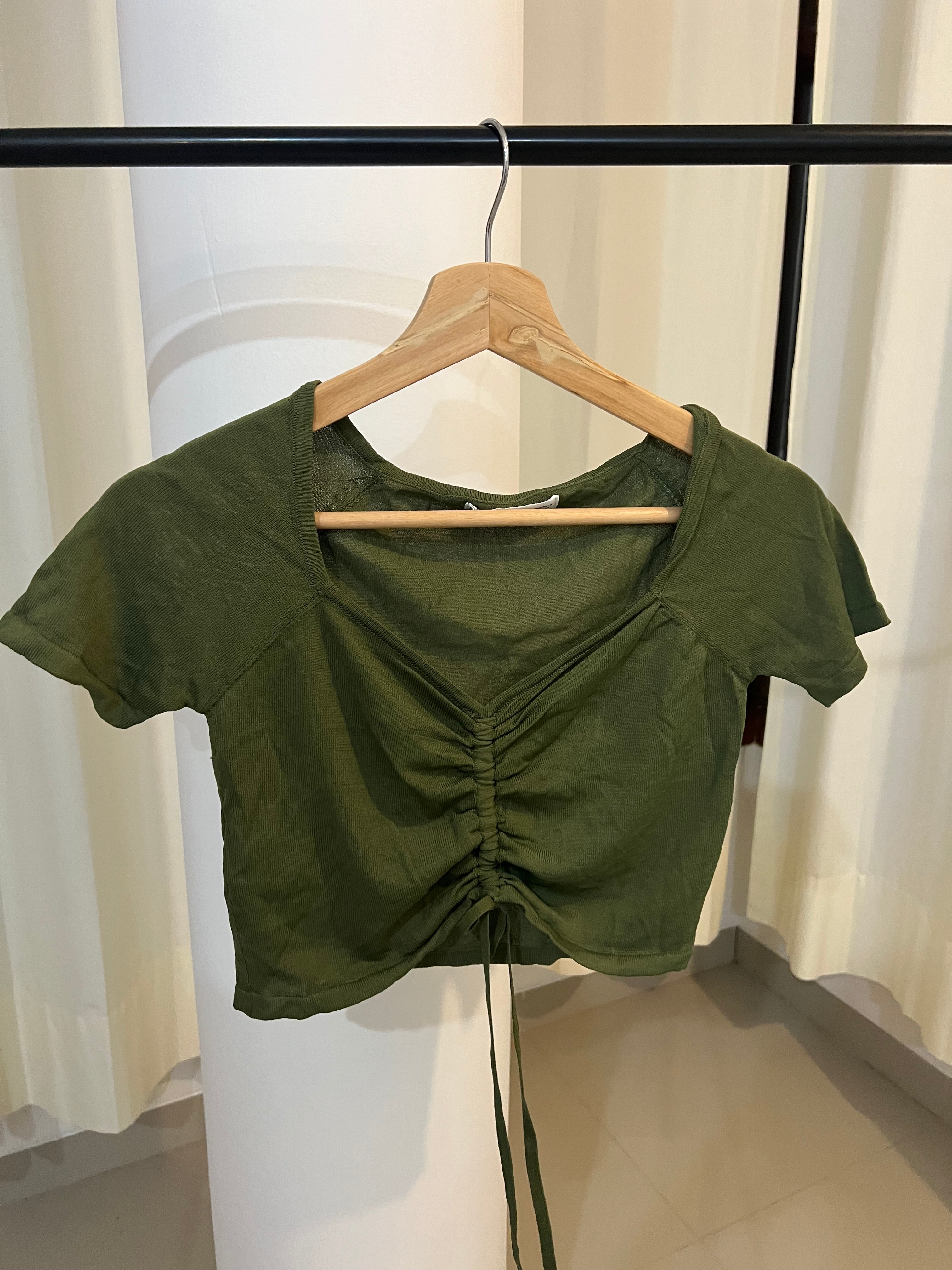 Top verde Mango-Talla:S