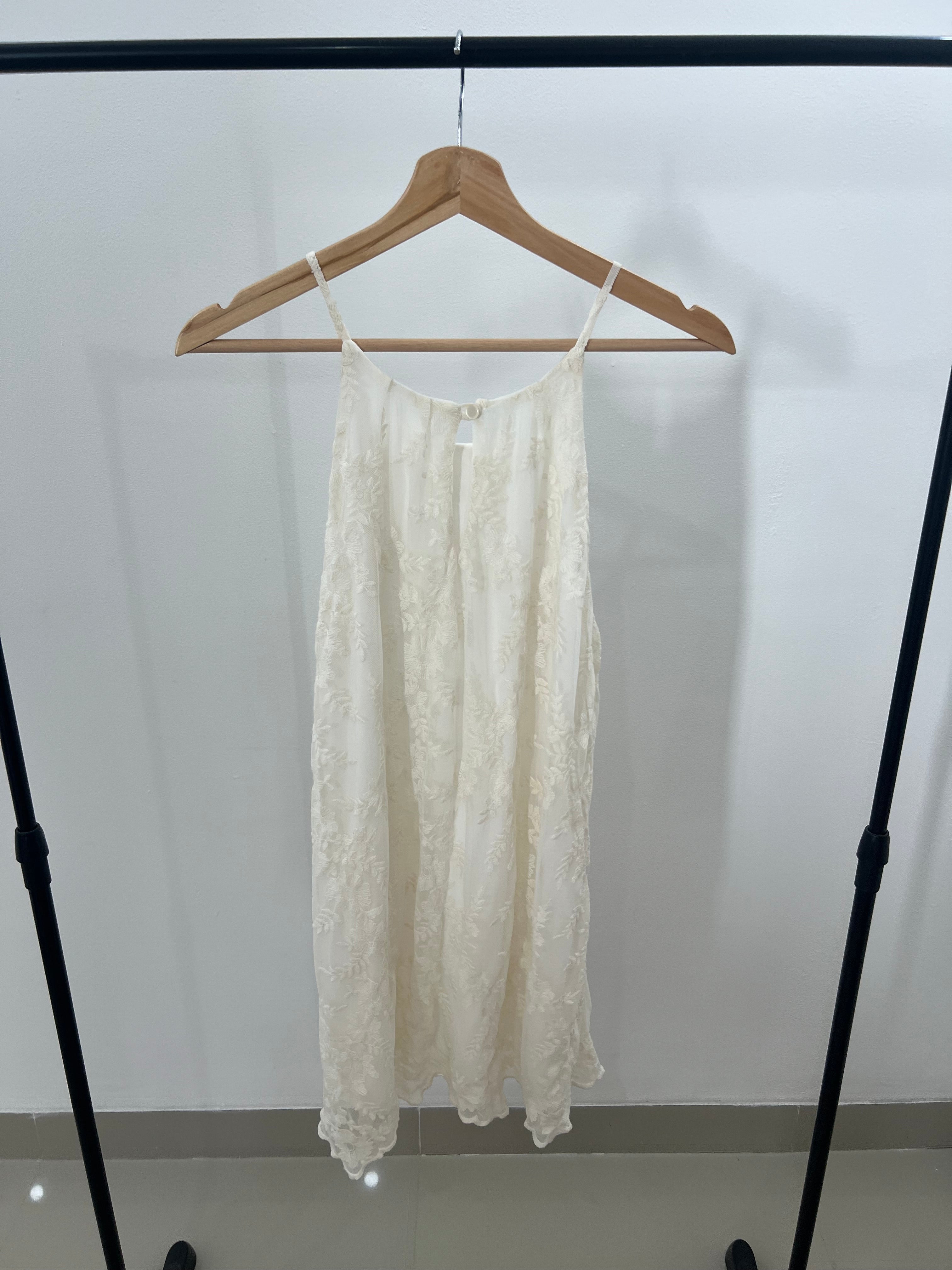 Vestido blanco corto - Talla: S