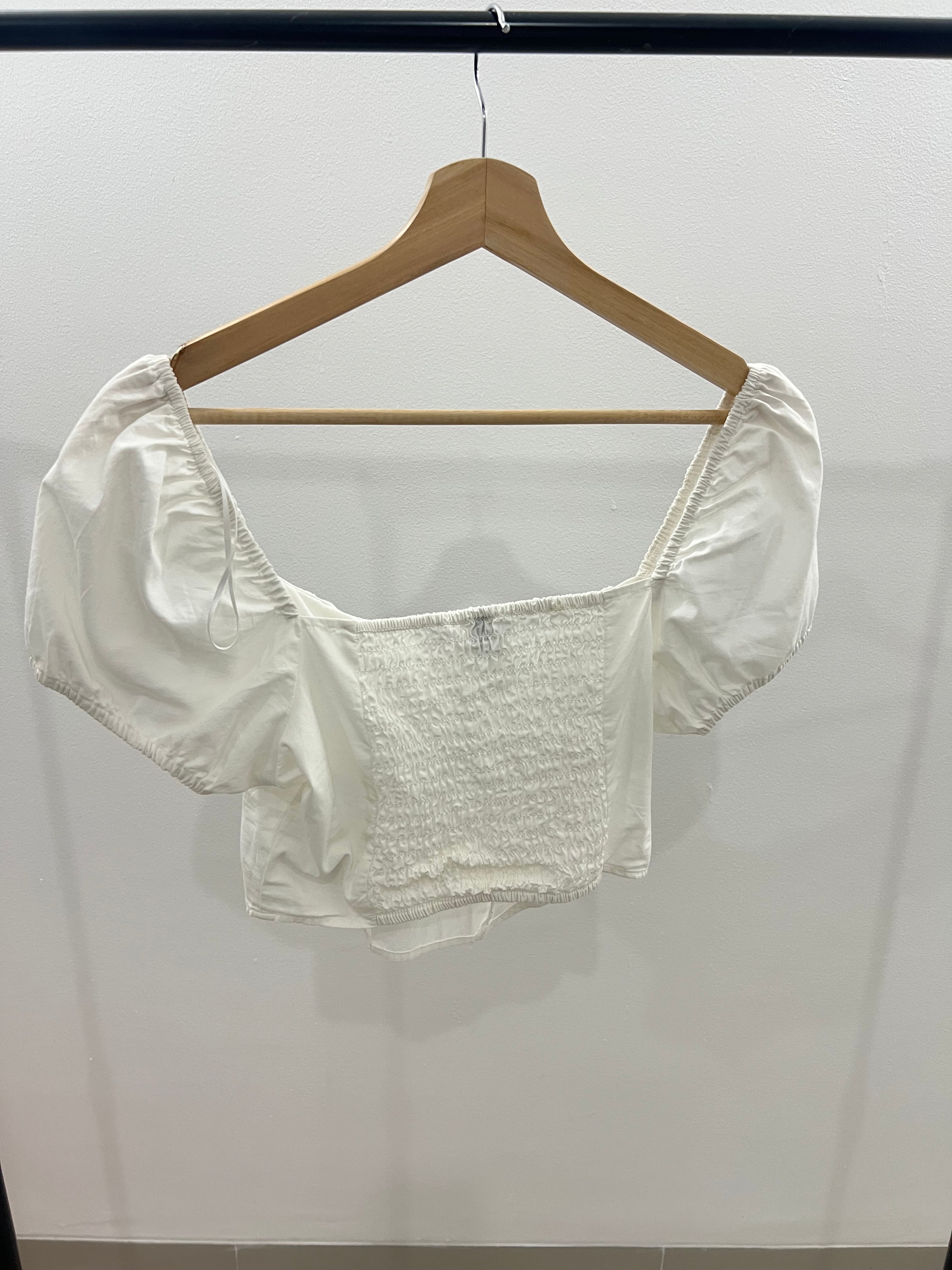 Top blanco H&M-Talla:S