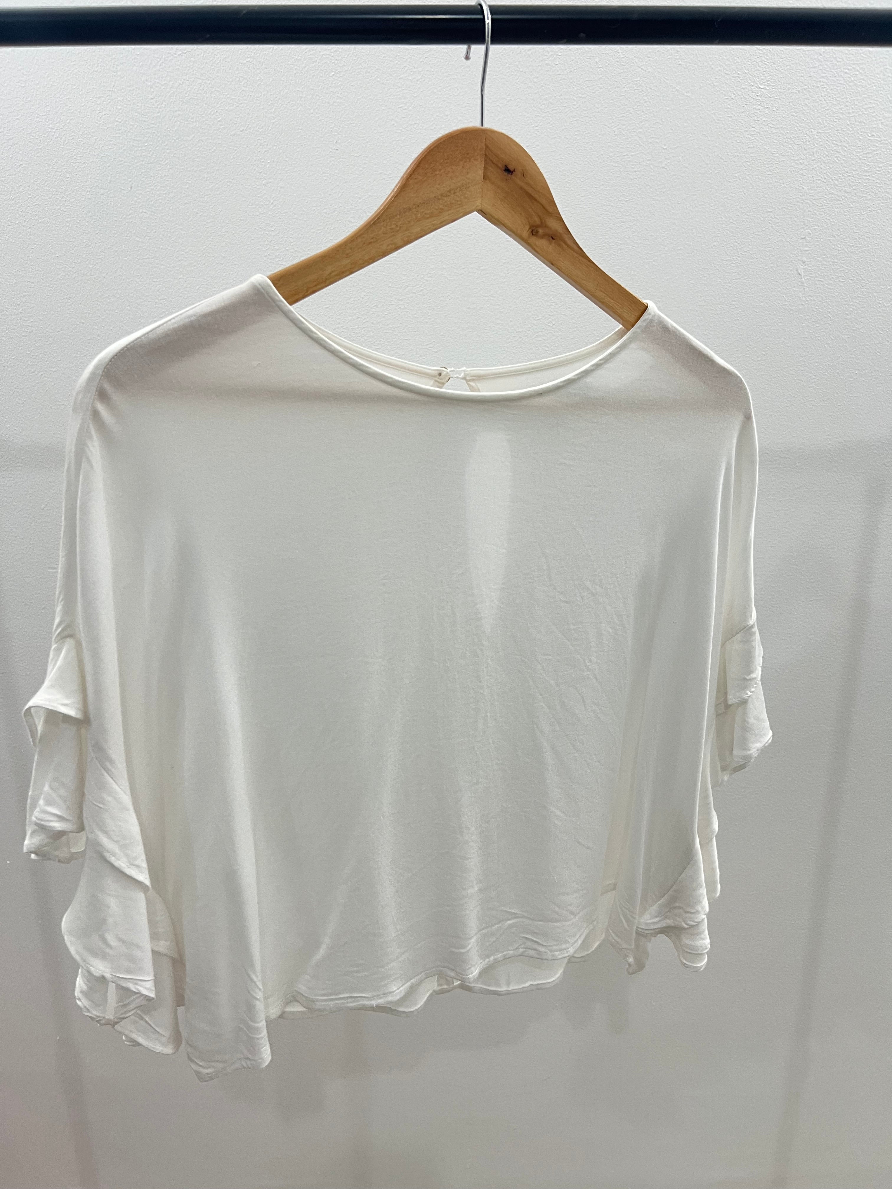 Blusa blanca Basement-Talla:S