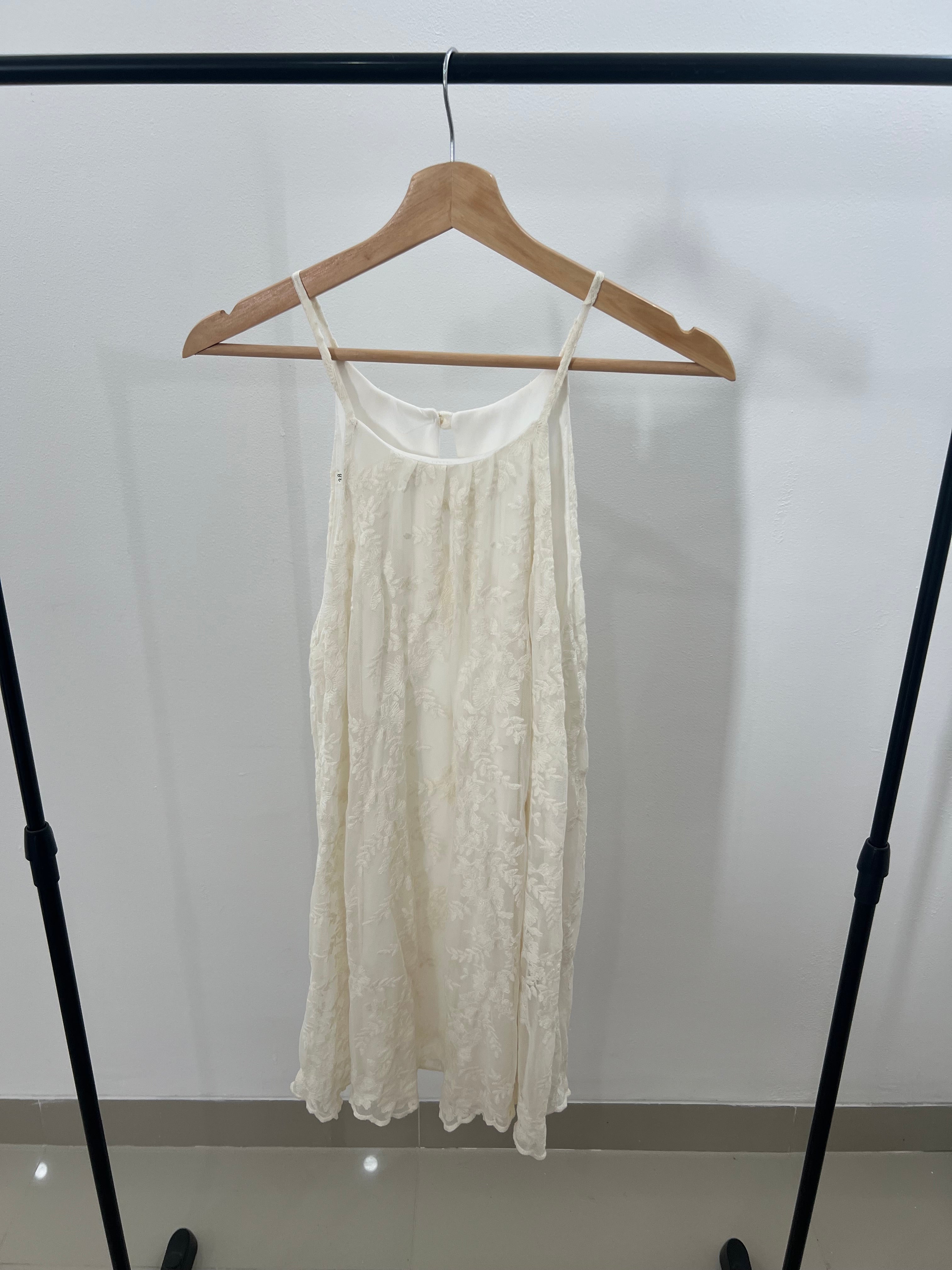 Vestido blanco corto - Talla: S