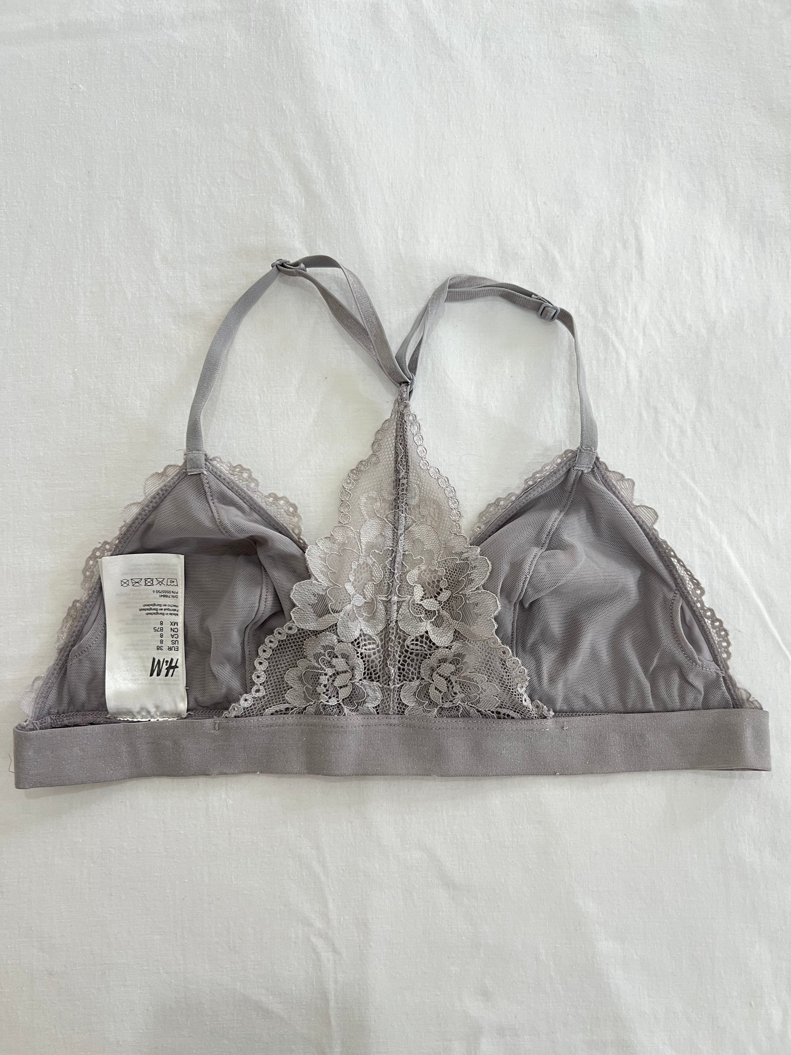 Bralette Gris H&M-Talla:M