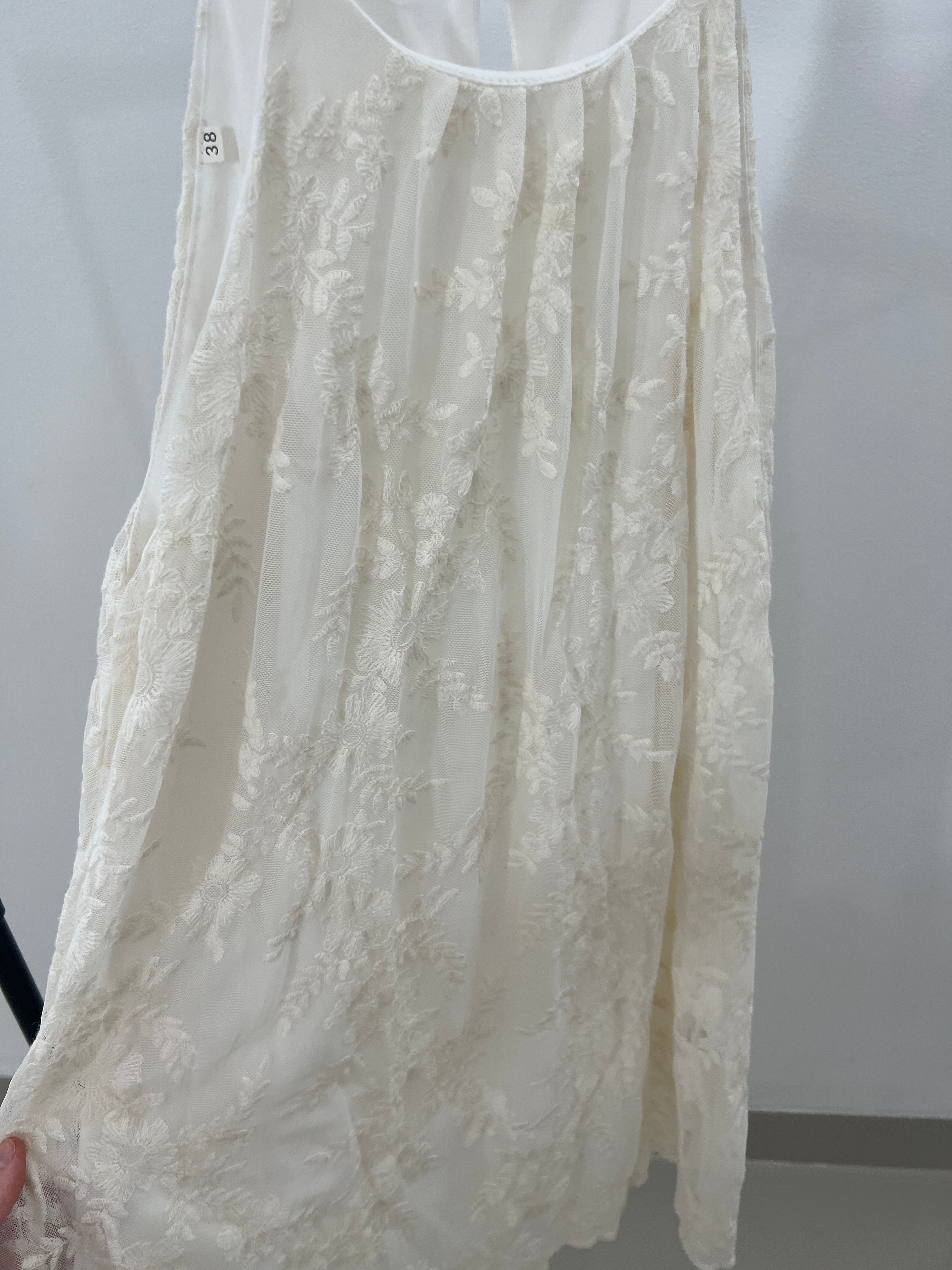 Vestido blanco corto - Talla: S