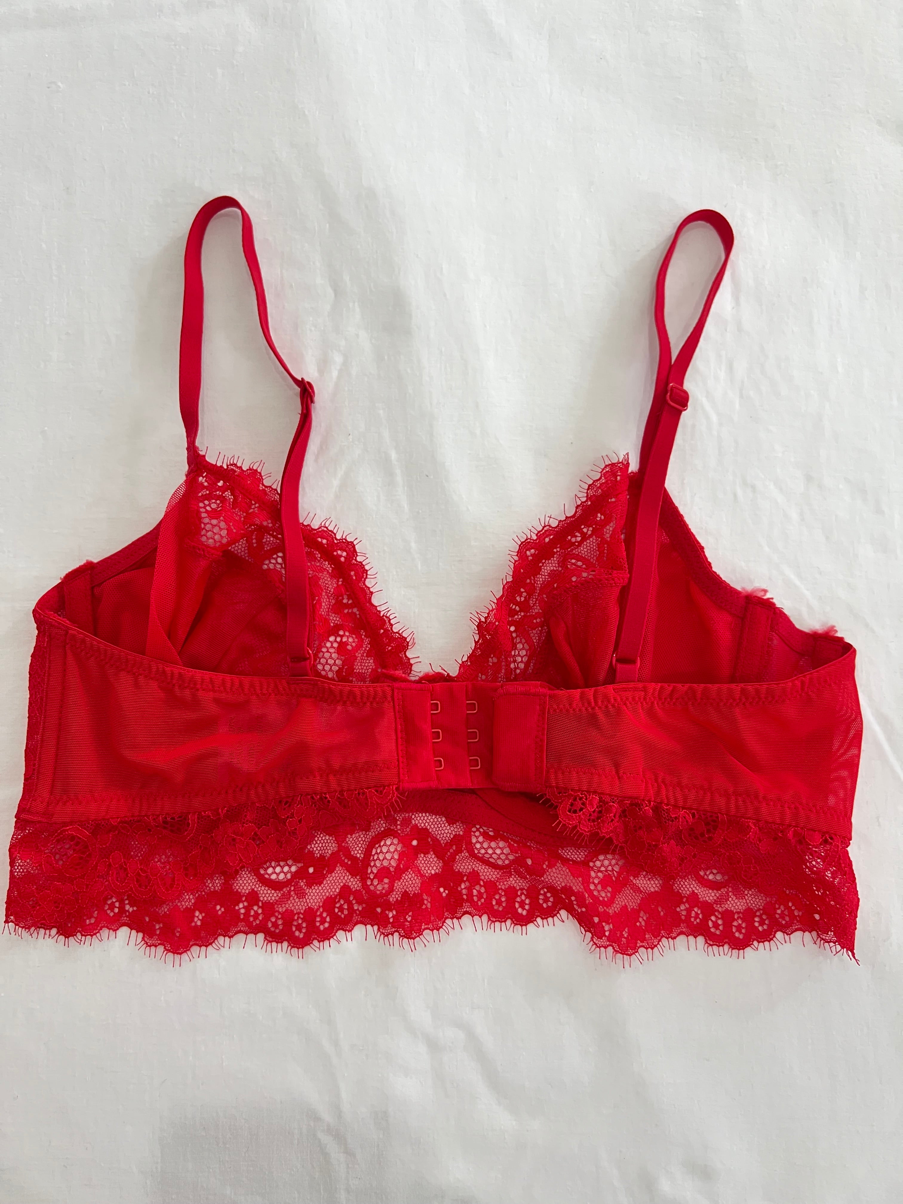 Bralette rojo H&M-Talla:S