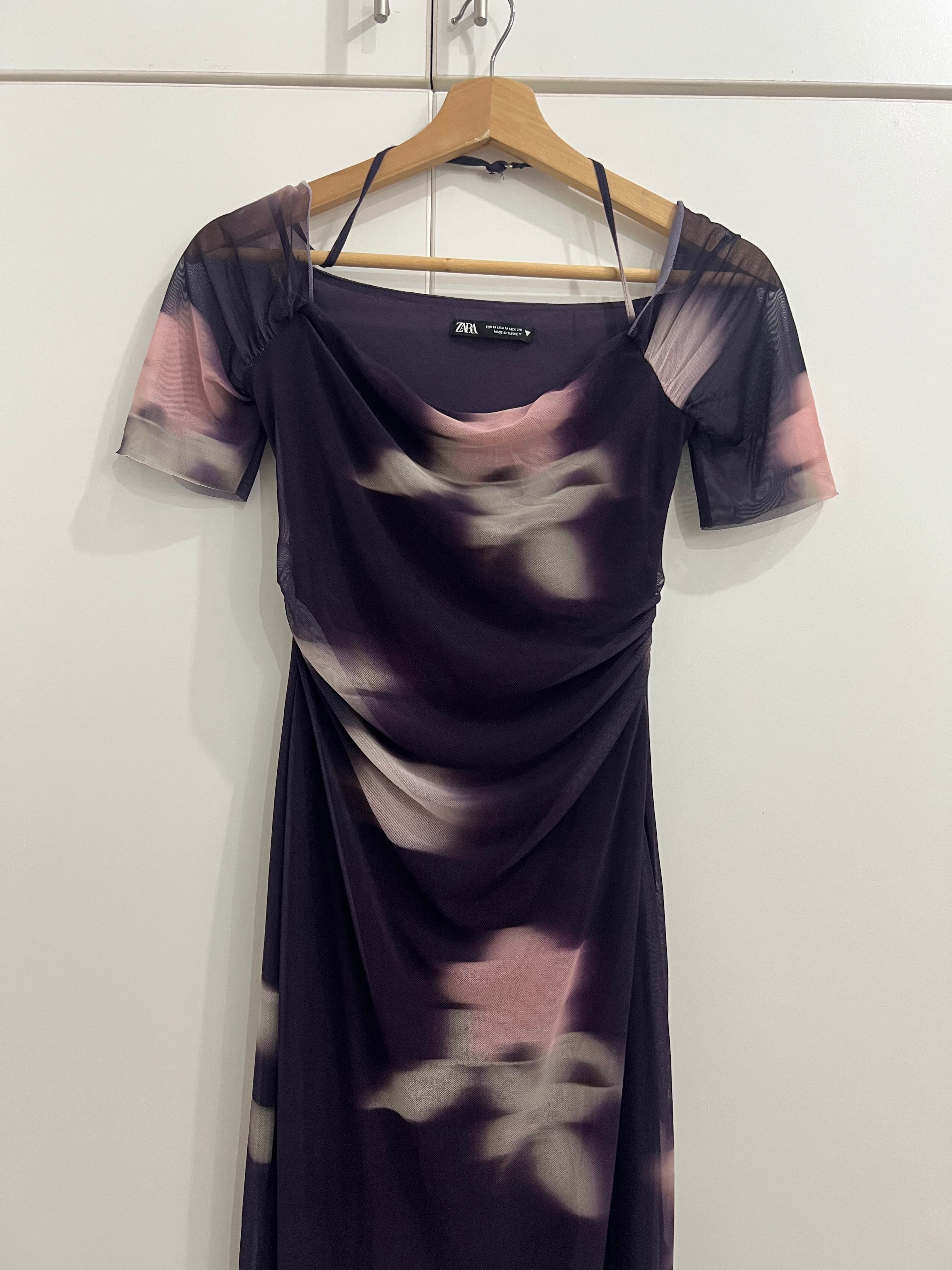 Vestido morado Zara - Talla: M