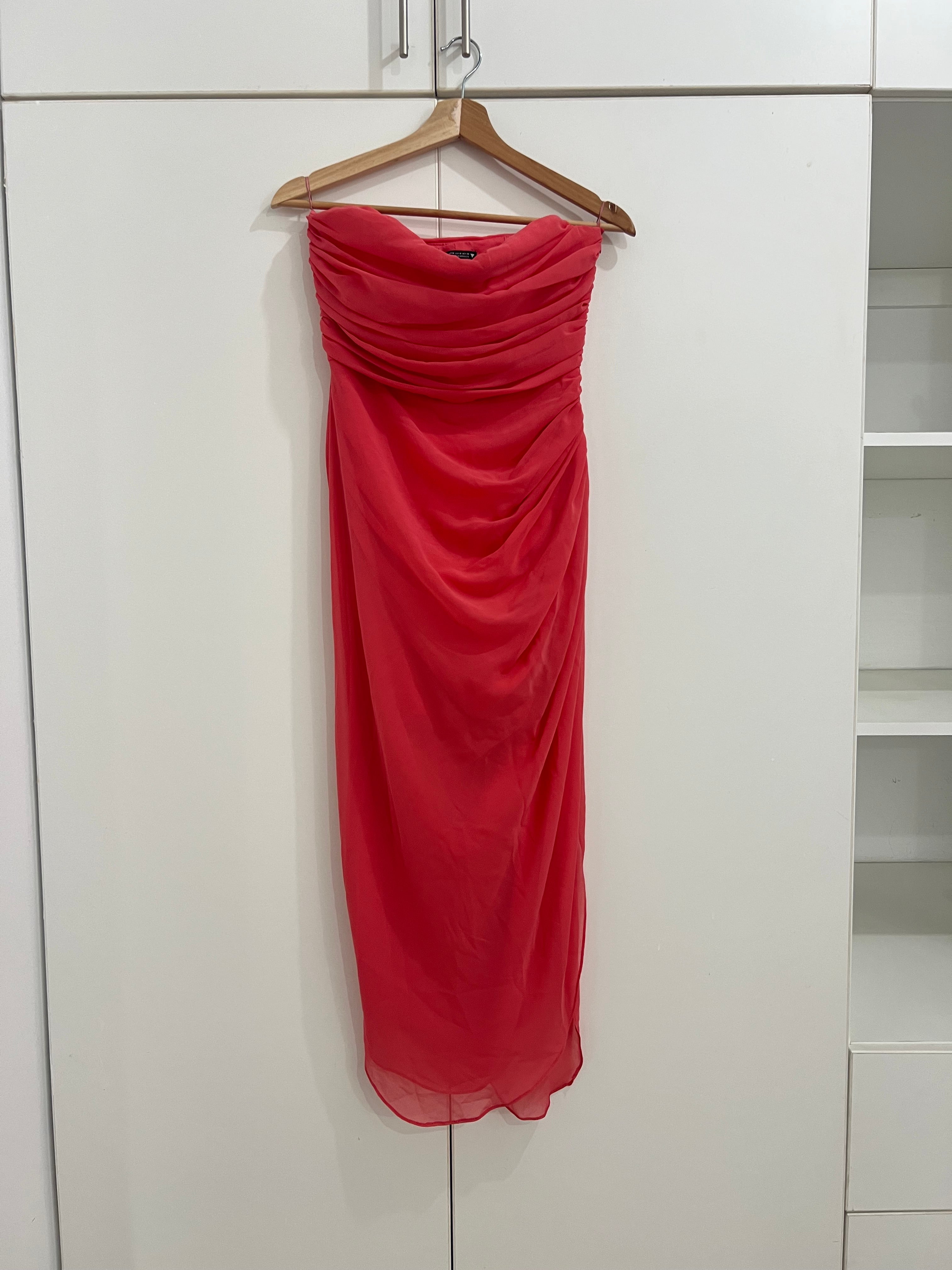 Vestido salmón Zara - Talla: M