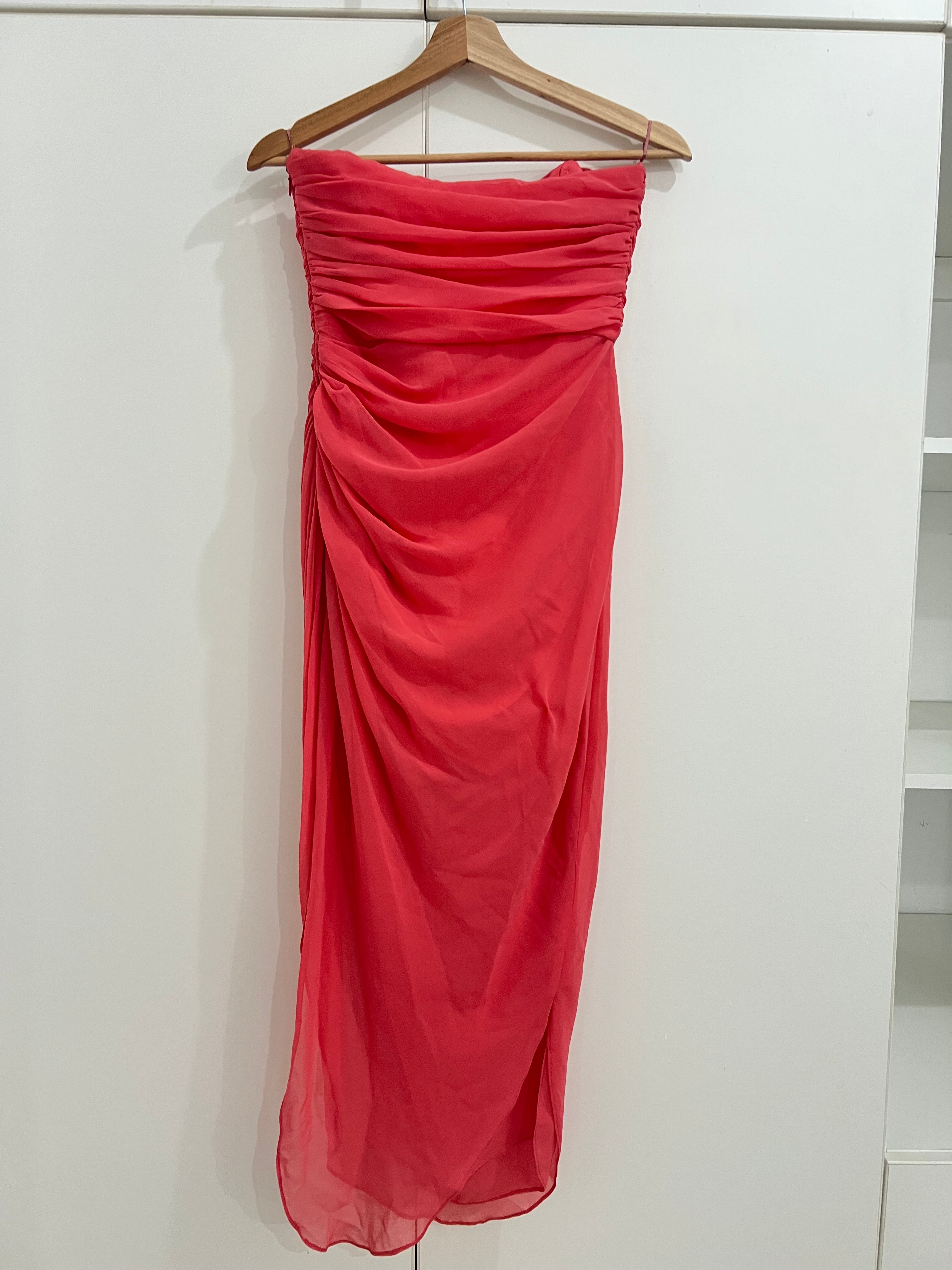 Vestido salmón Zara - Talla: M