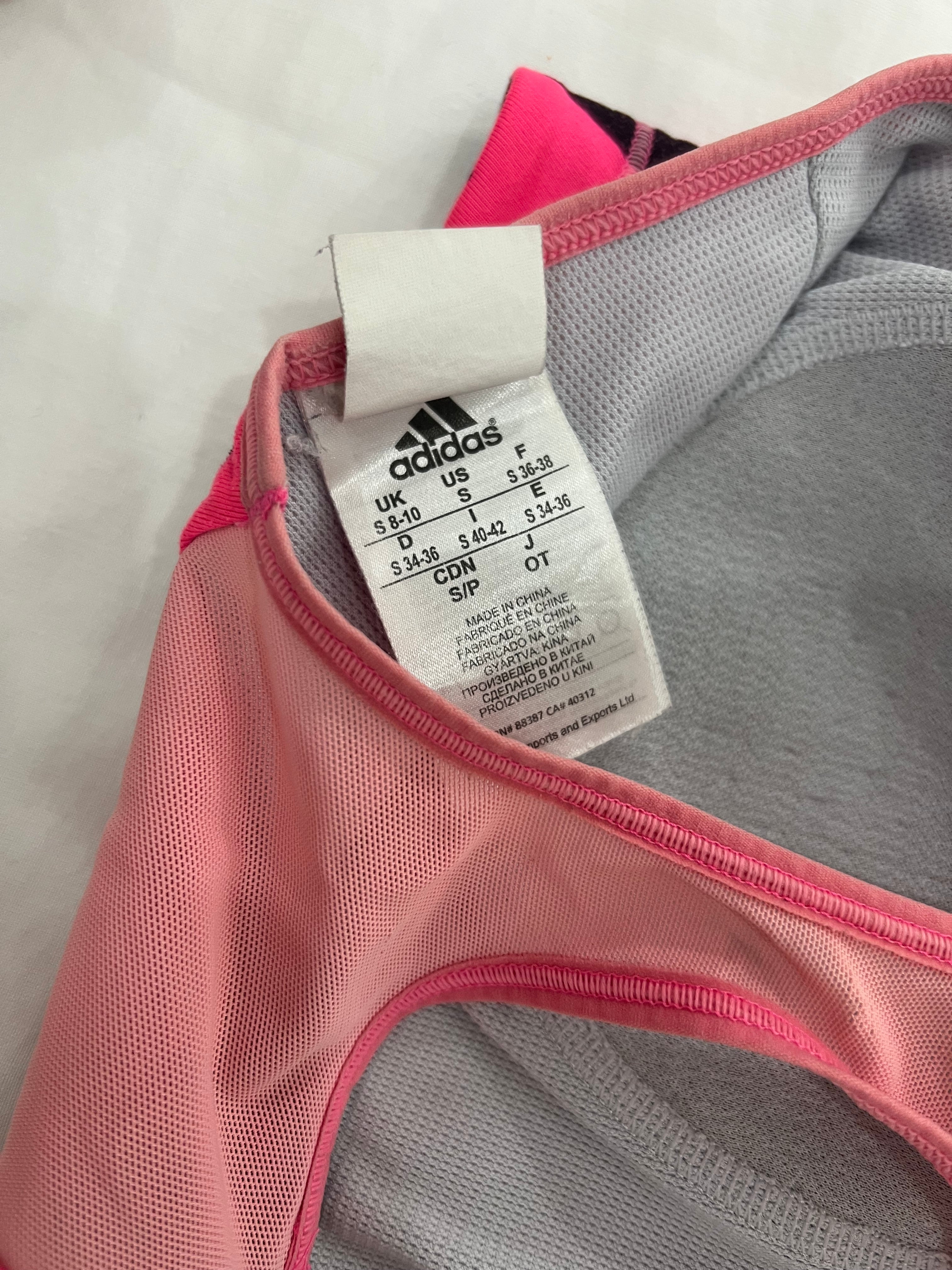 Top deportivo rosado Adidas-Talla:S