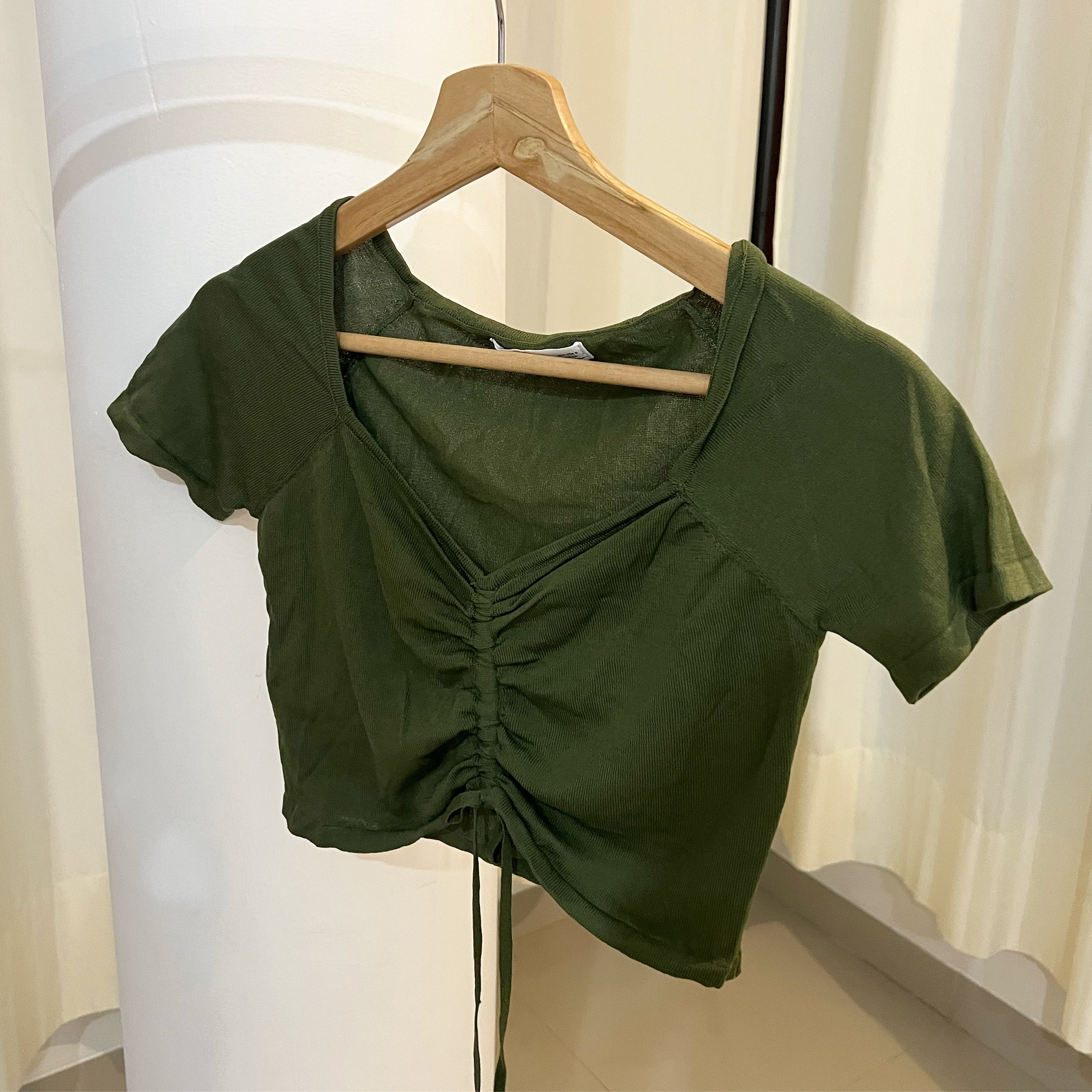 Top verde Mango-Talla:S