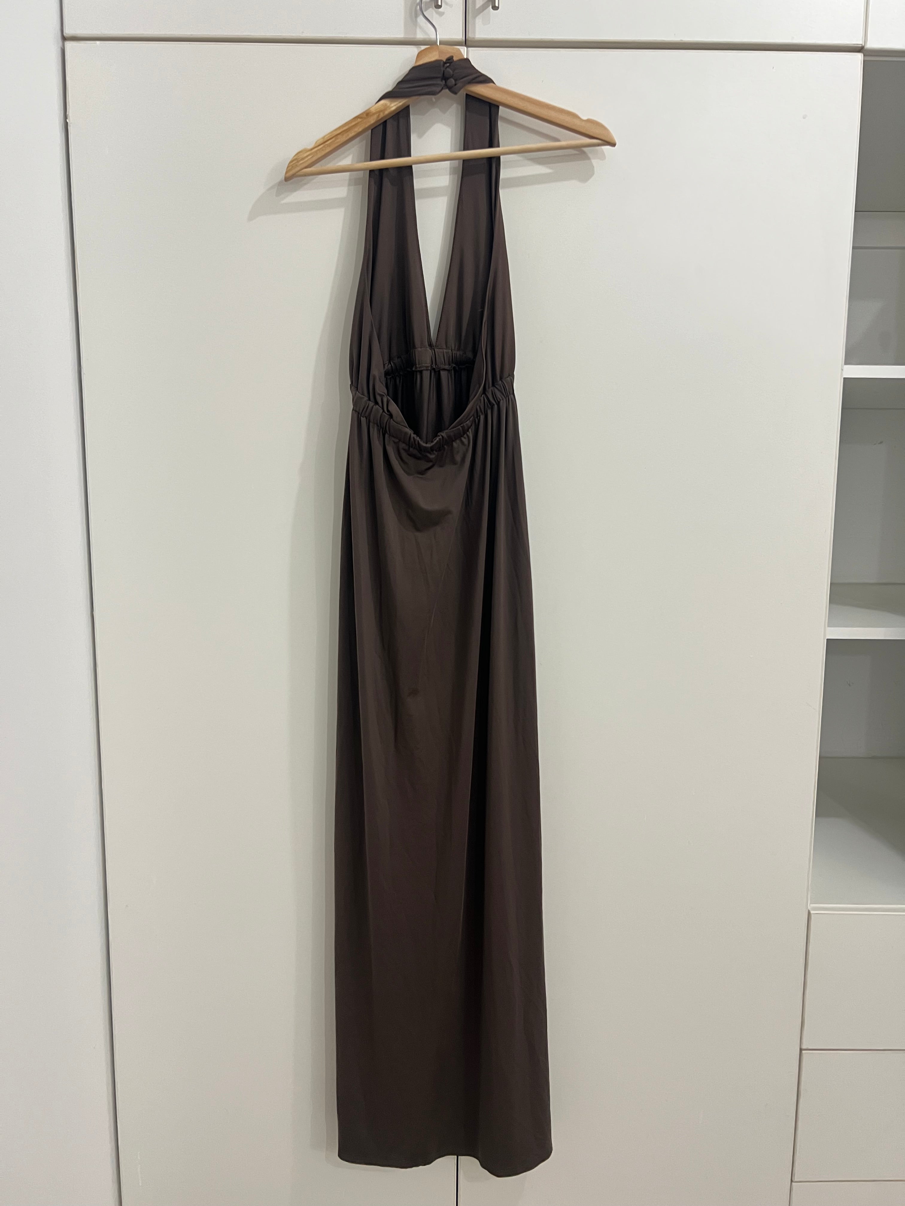 Vestido licra marrón - Talla: S/M