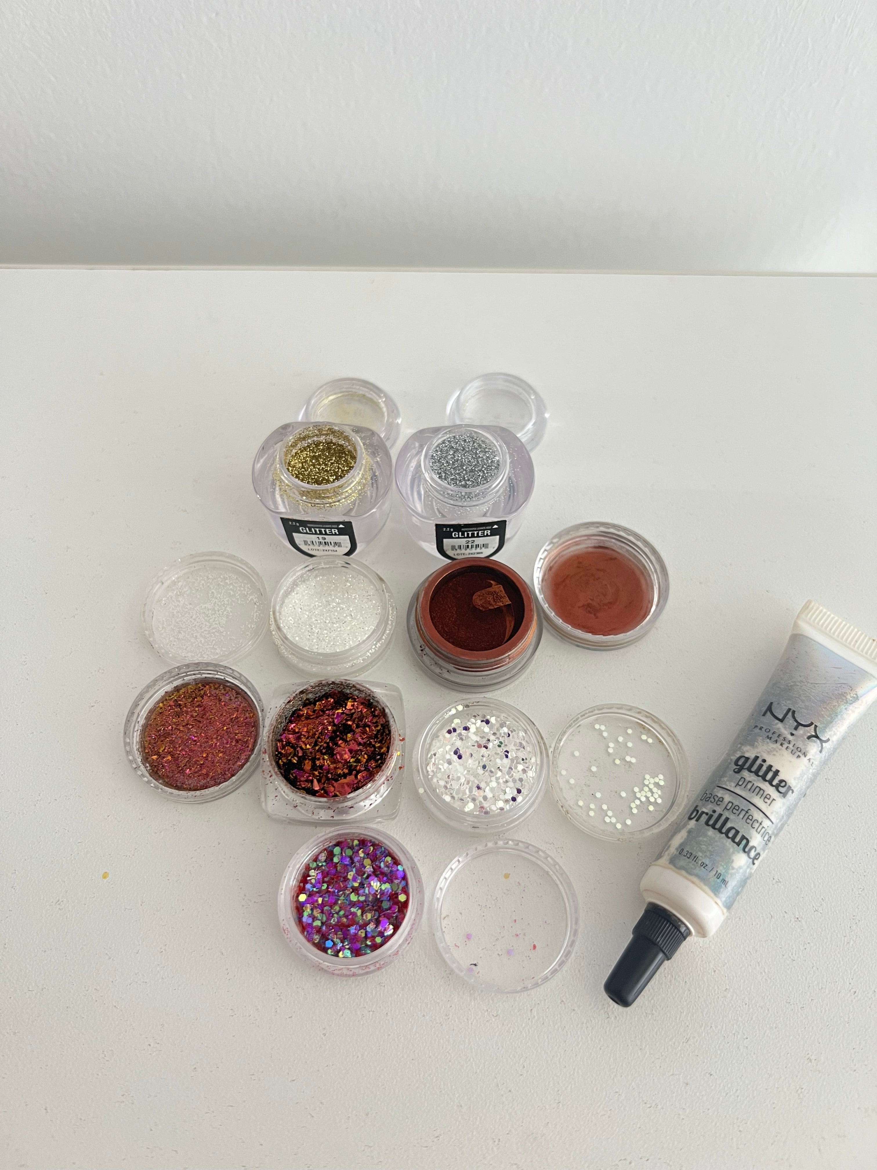 Pack de glitters + pegamento NYX