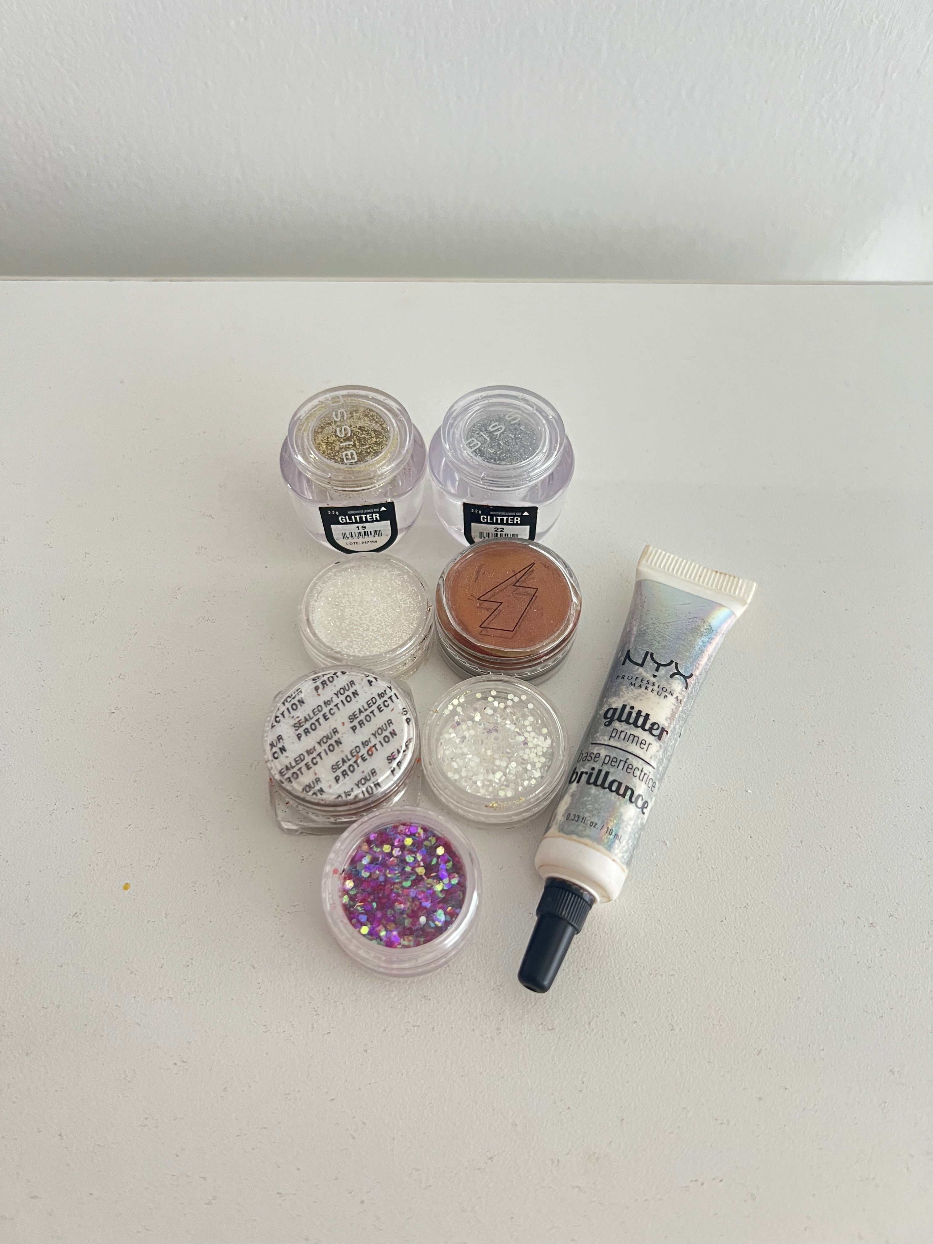 Pack de glitters + pegamento NYX