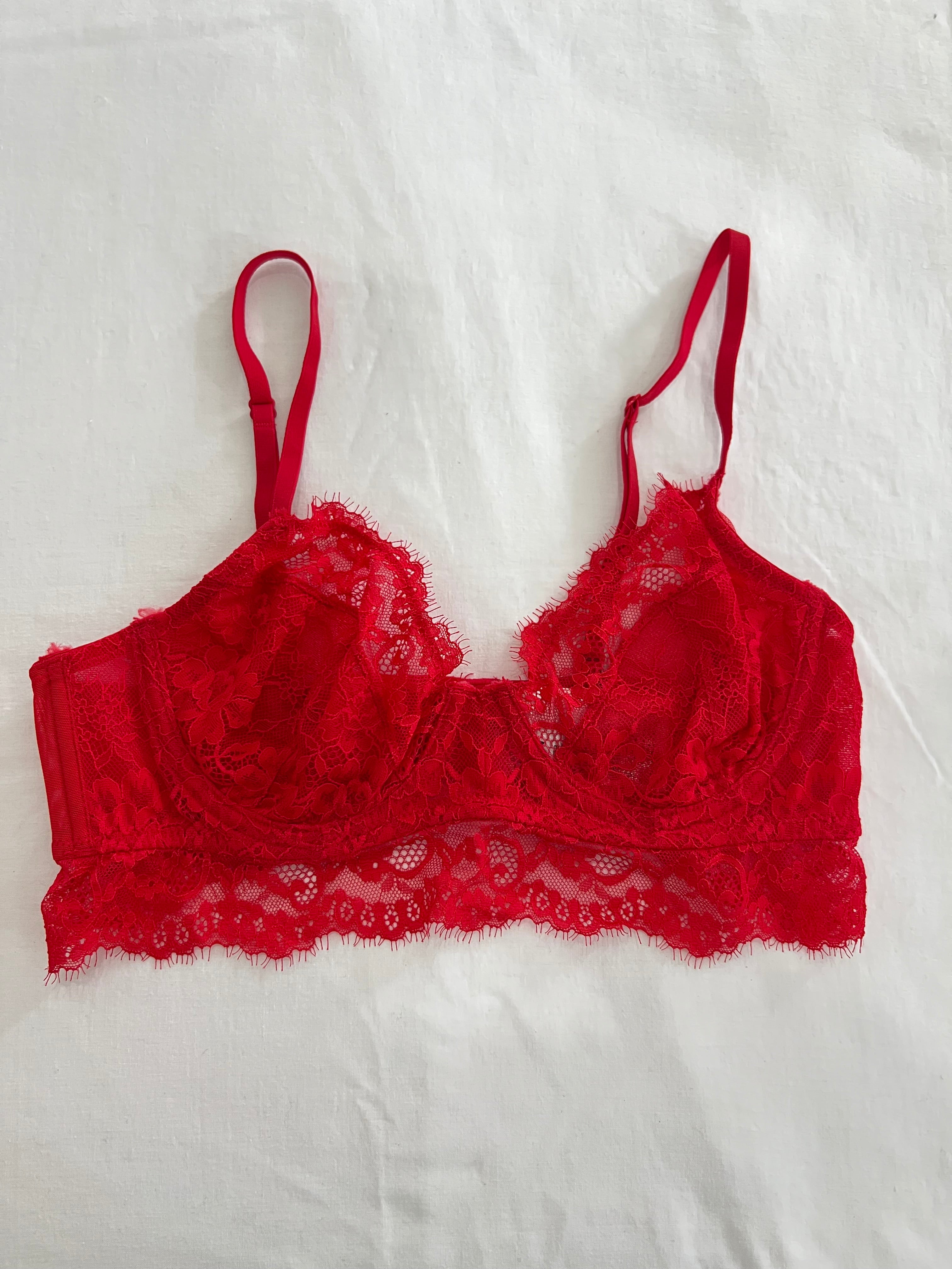 Bralette rojo H&M-Talla:S