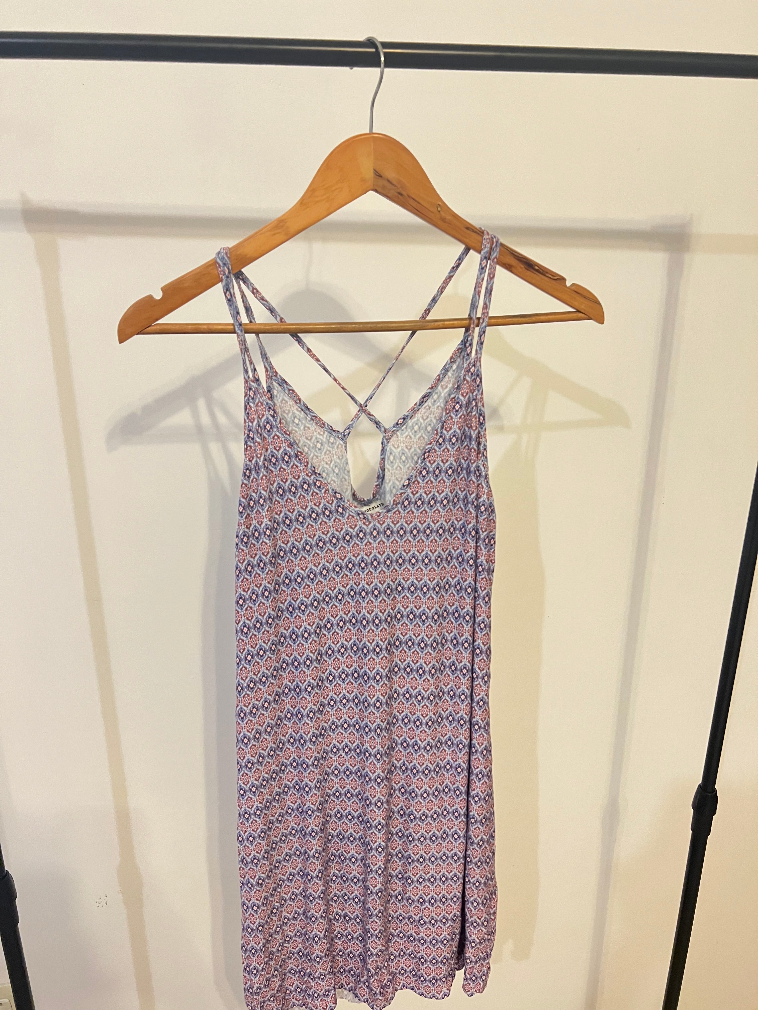 Vestido menta&chocolate-Talla:S