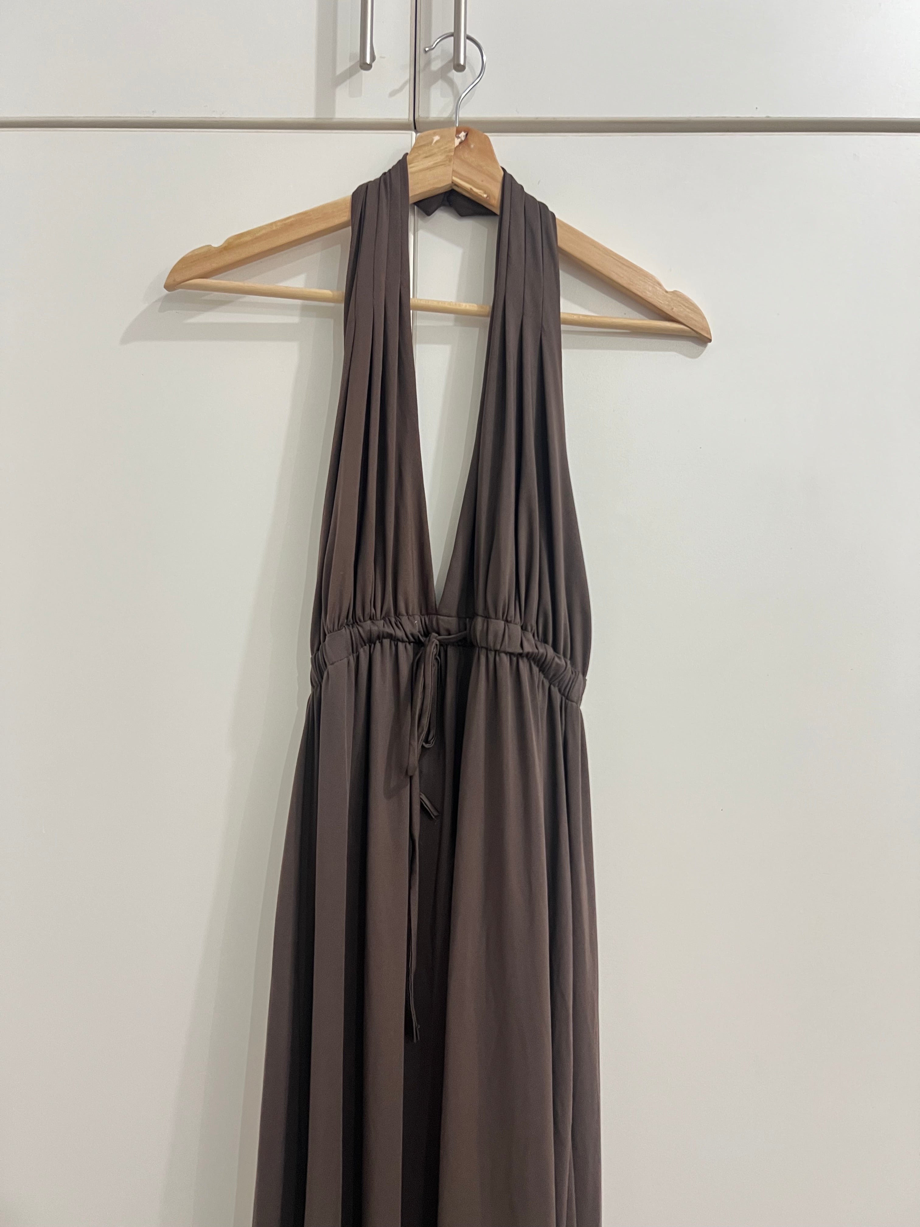 Vestido licra marrón - Talla: S/M