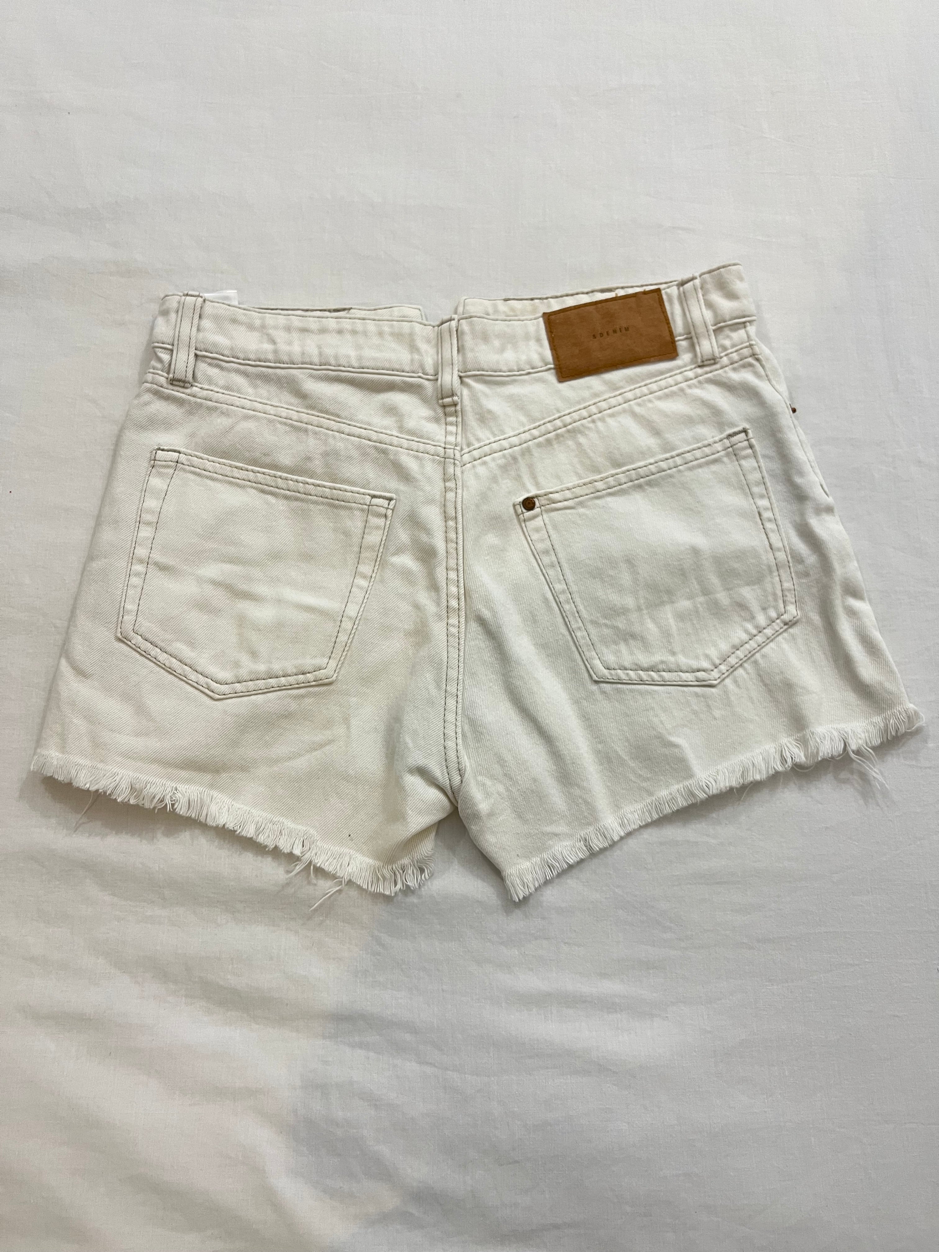Short blanco H&M-Talla:S