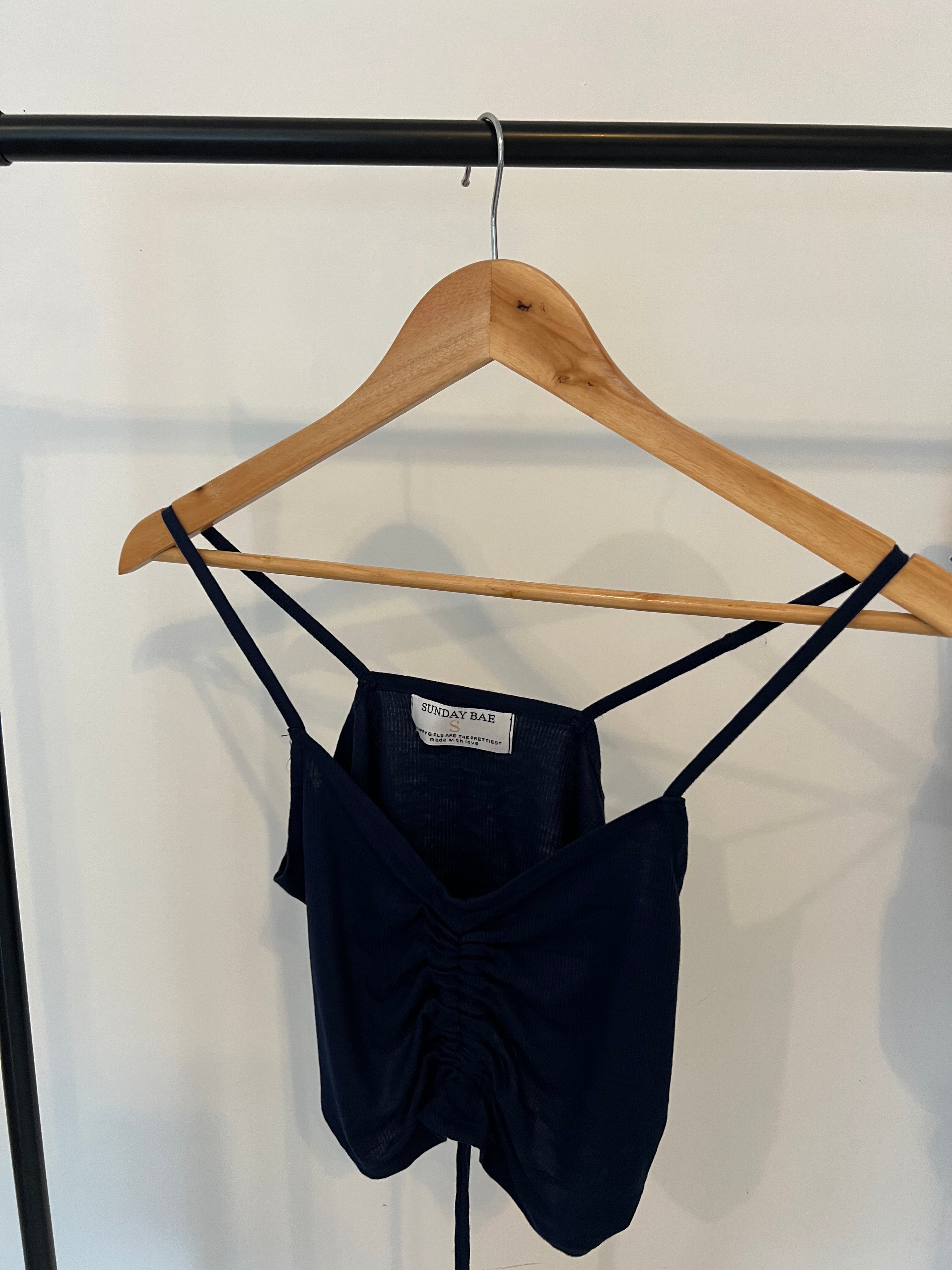 Top azul marino Sunday bae- Talla:S