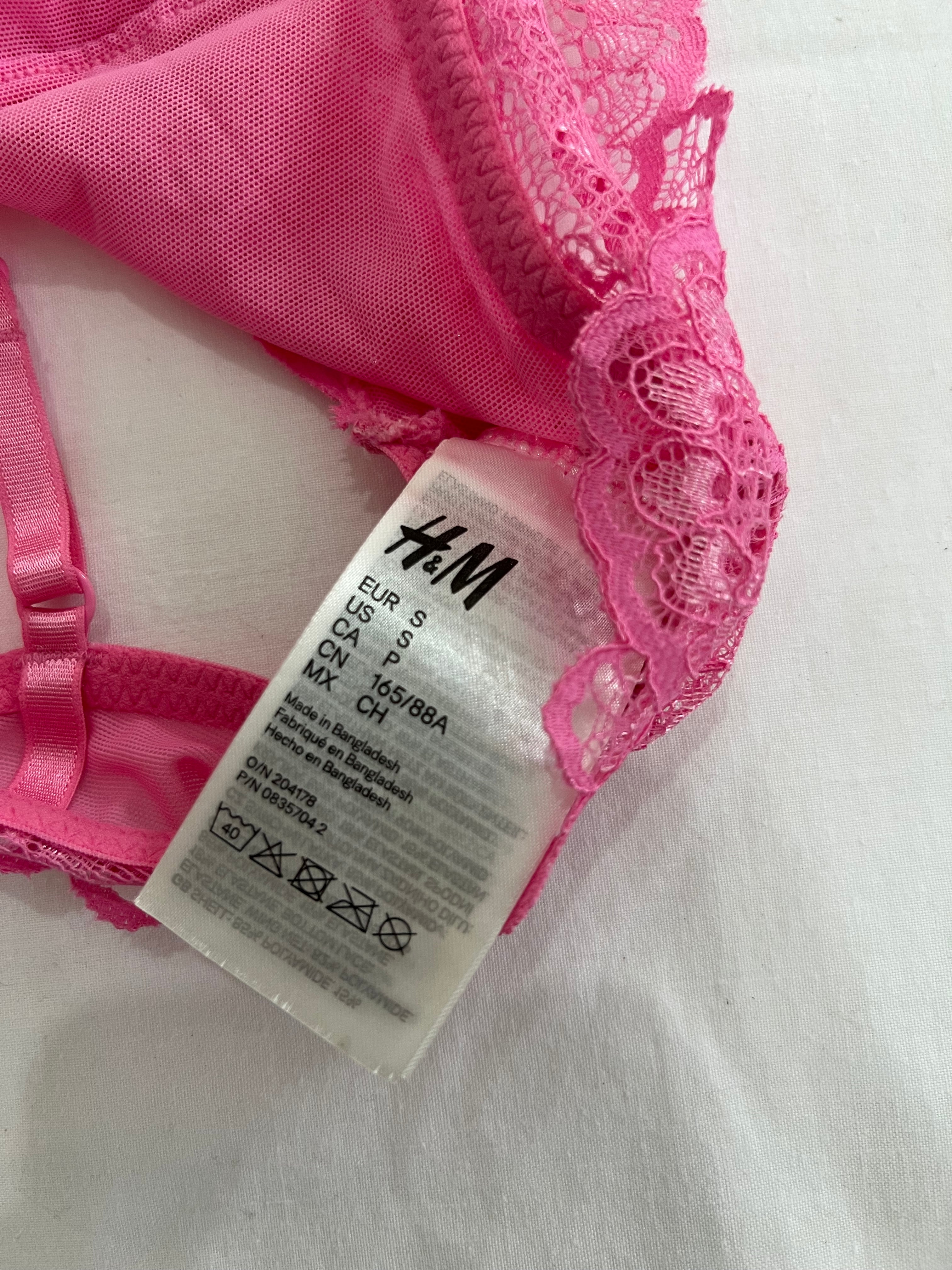 Bralette rosado H&M-Talla:S