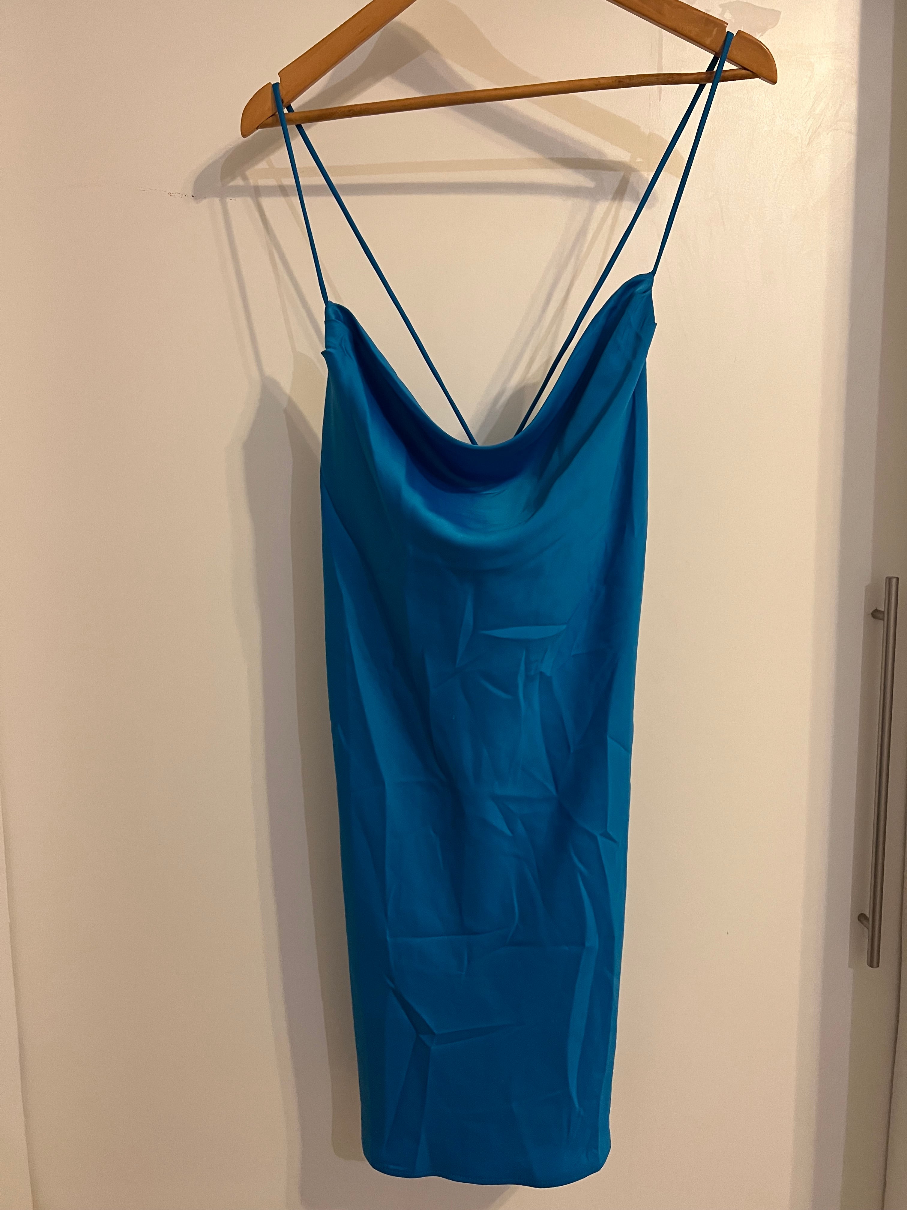 Vestido celeste Mango-Talla:L