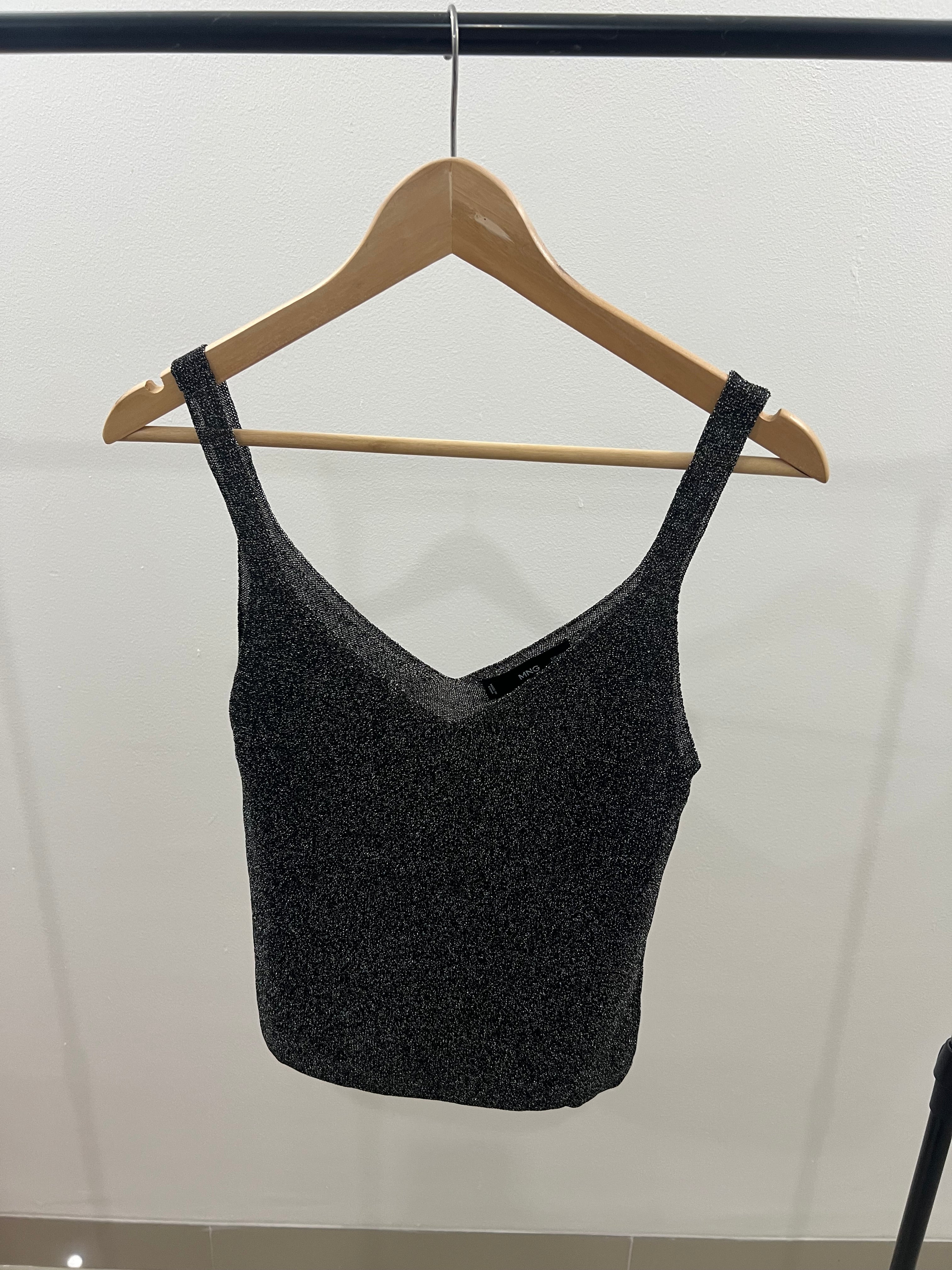 Blusa mango brillos-Talla:S